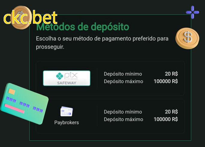 O cassino ckc.betbet oferece uma grande variedade de métodos de pagamento